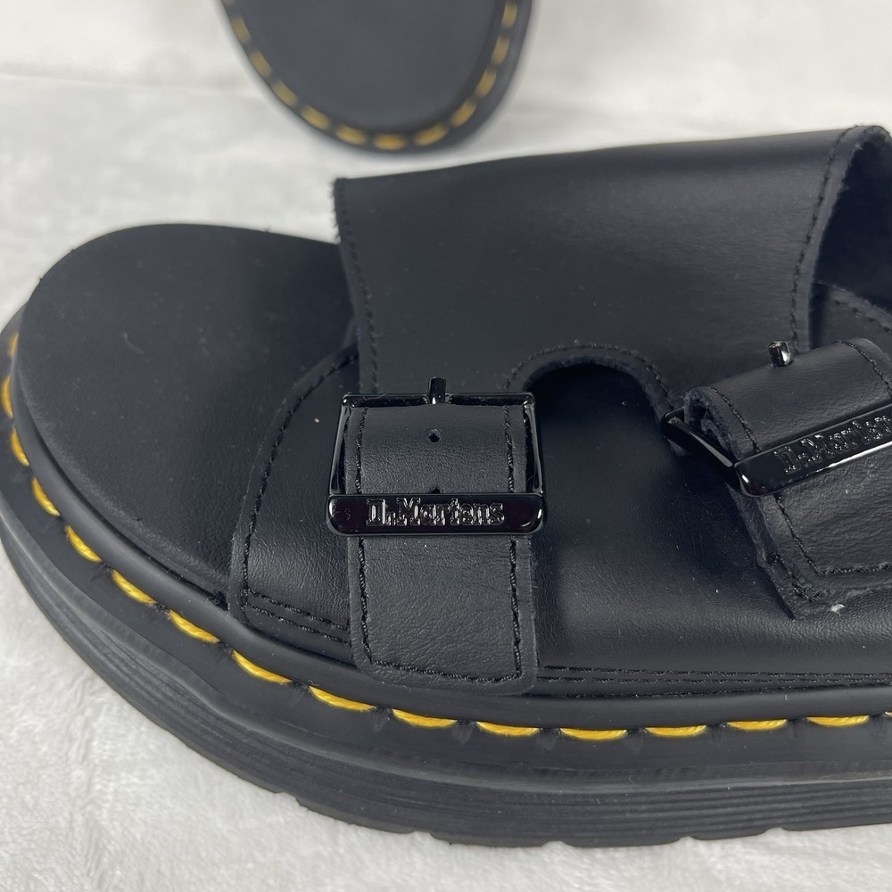 Dr. Martens Dax Slide Sandals Mens Size 9 Black Leather AirWair Sole Women's 10 - Picture 4 of 8